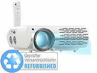 SceneLights Full-HD LED-LCD-Beamer mit Media-Player, Versandrückläufer; Faltbare Beamer Leinwände, Motor-Leinwände Faltbare Beamer Leinwände, Motor-Leinwände 
